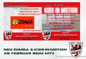 NEU: ZUMBA &amp; KIDS IN MOTION beim MTV 
